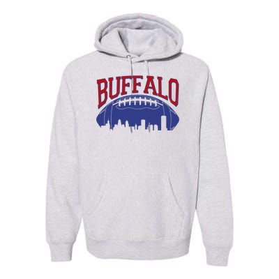 New York Skyline Buffalo Football Fan Premium Hoodie