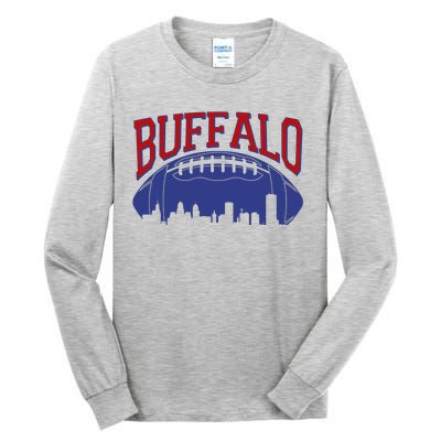 New York Skyline Buffalo Football Fan Tall Long Sleeve T-Shirt