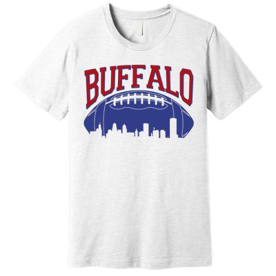 New York Skyline Buffalo Football Fan Premium T-Shirt