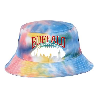 New York Skyline Buffalo Football Fan Tie Dye Newport Bucket Hat