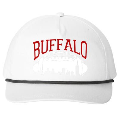 New York Skyline Buffalo Football Fan Snapback Five-Panel Rope Hat