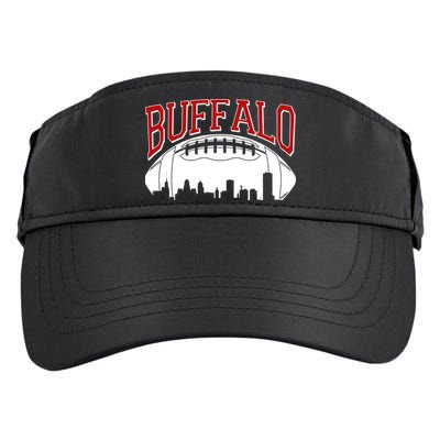 New York Skyline Buffalo Football Fan Adult Drive Performance Visor