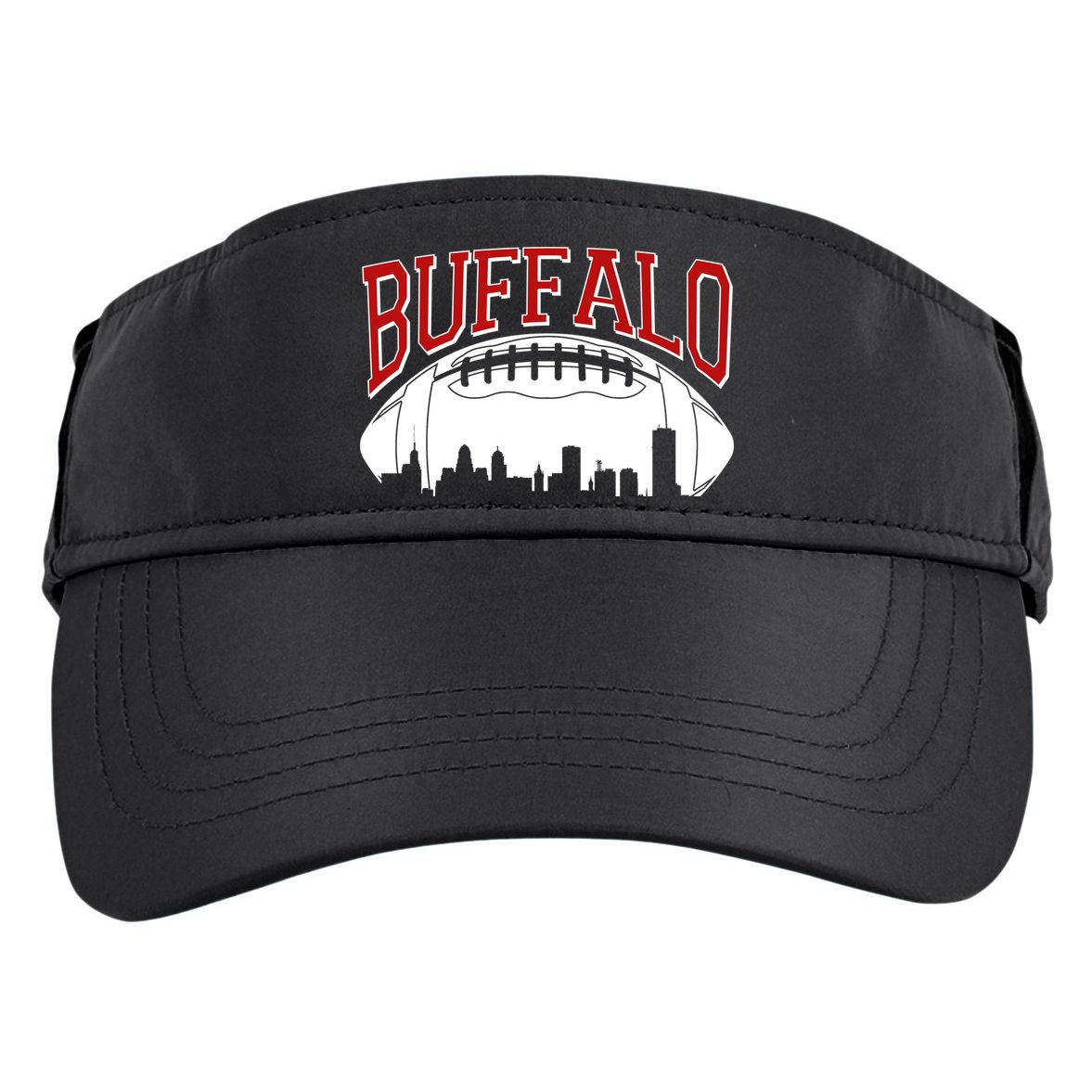 New York Skyline Buffalo Football Fan Adult Drive Performance Visor
