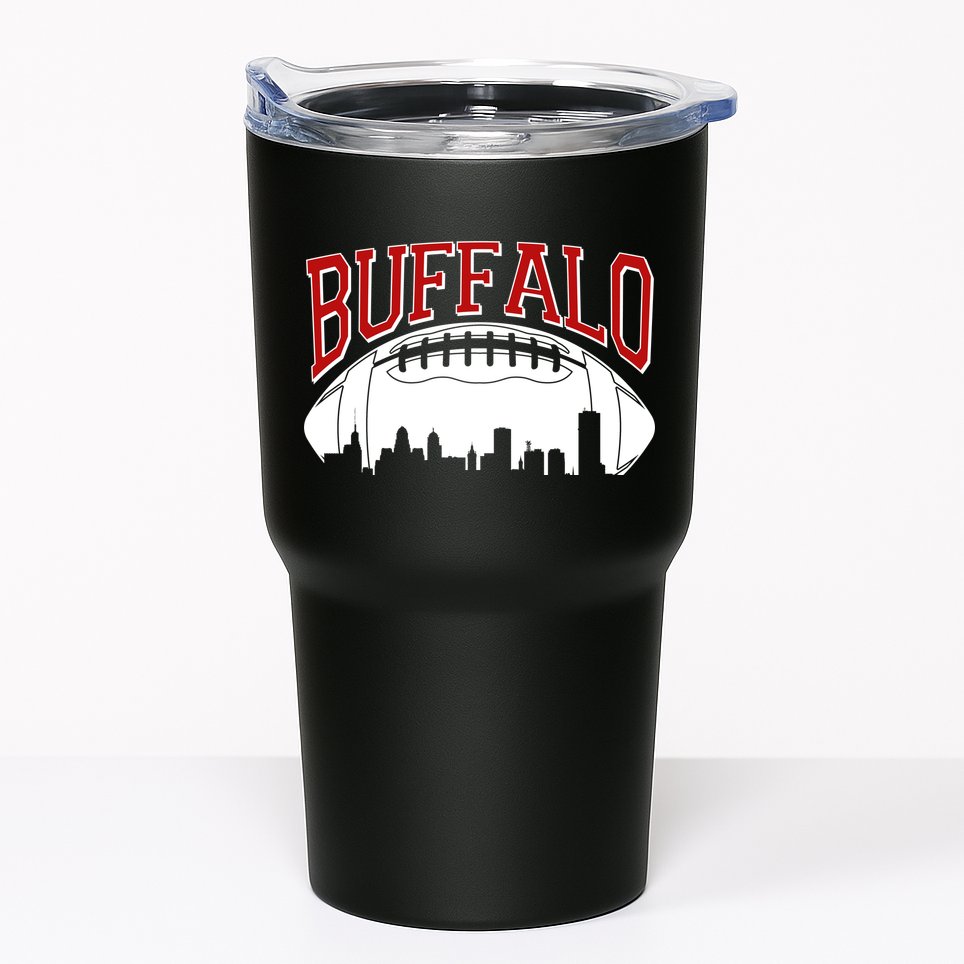 New York Skyline Buffalo Football Fan Tumbler