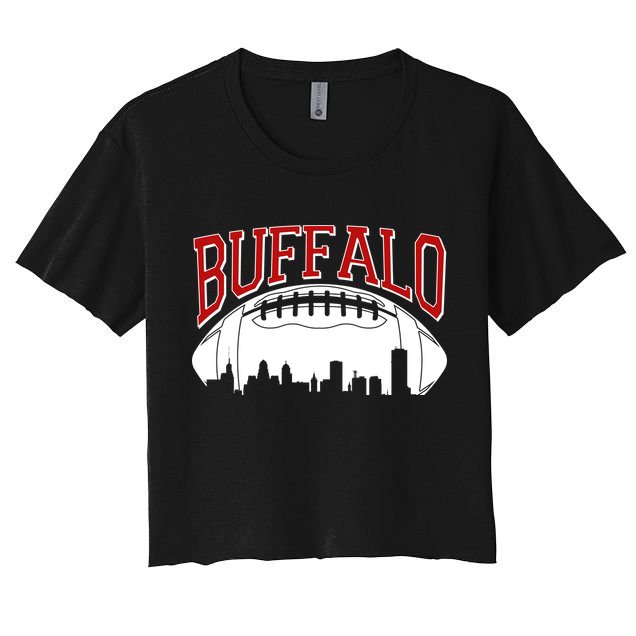 New York Skyline Buffalo Football Fan Crop Top