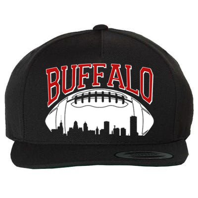 New York Skyline Buffalo Football Fan Wool Snapback Cap