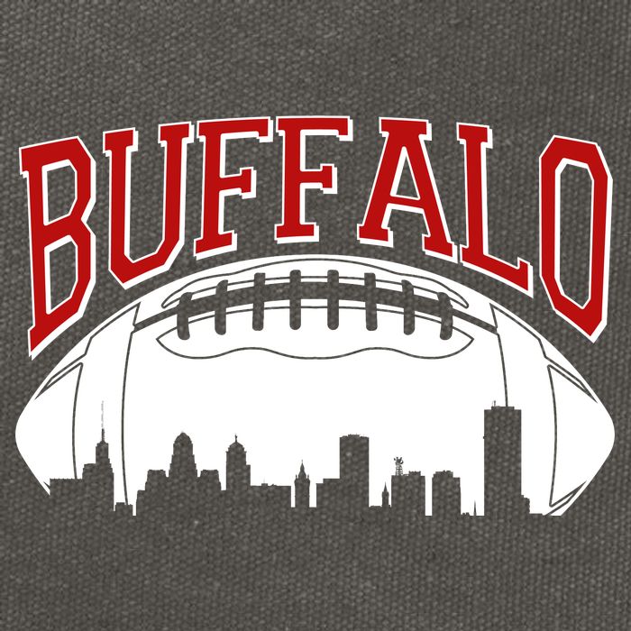 New York Skyline Buffalo Football Fan Cotton Canvas Backpack