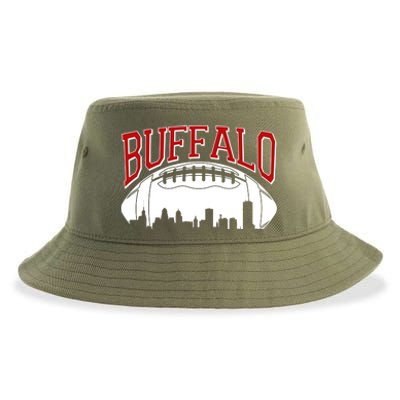 New York Skyline Buffalo Football Fan Sustainable Bucket Hat