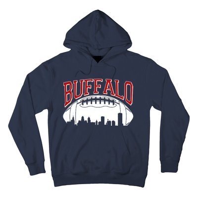 New York Skyline Buffalo Football Fan Hoodie