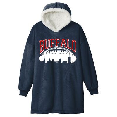 New York Skyline Buffalo Football Fan Hooded Wearable Blanket