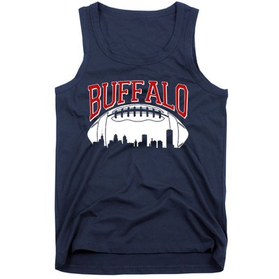 New York Skyline Buffalo Football Fan Tank Top