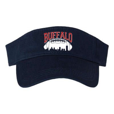 New York Skyline Buffalo Football Fan Valucap Bio-Washed Visor