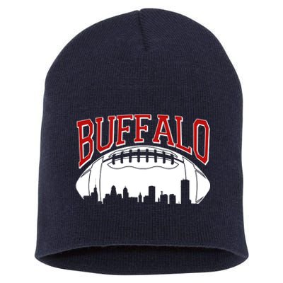 New York Skyline Buffalo Football Fan Short Acrylic Beanie