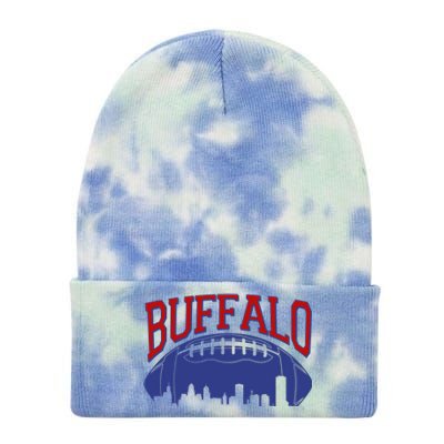 New York Skyline Buffalo Football Fan Tie Dye 12in Knit Beanie