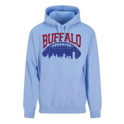 New York Skyline Buffalo Football Fan Unisex Surf Hoodie