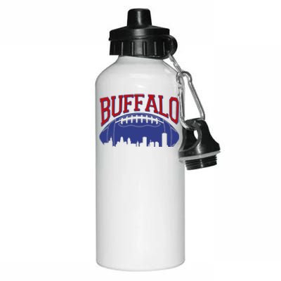 New York Skyline Buffalo Football Fan Aluminum Water Bottle