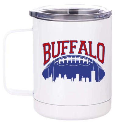 New York Skyline Buffalo Football Fan 12 oz Stainless Steel Tumbler Cup