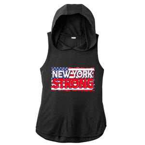 New York Strong Ladies PosiCharge Tri-Blend Wicking Draft Hoodie Tank