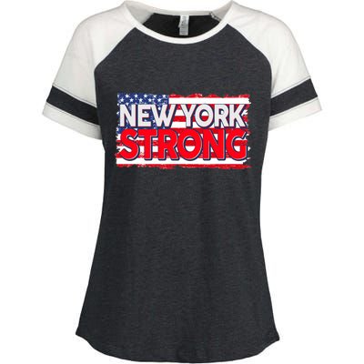 New York Strong Enza Ladies Jersey Colorblock Tee