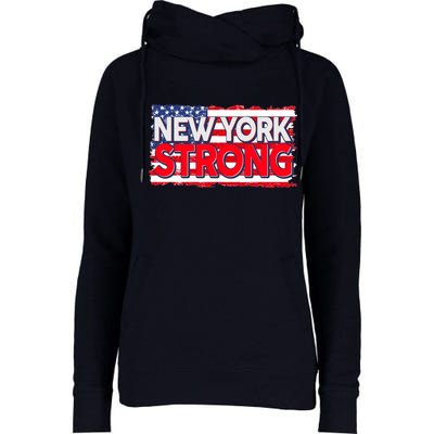 New York Strong Womens Funnel Neck Pullover Hood