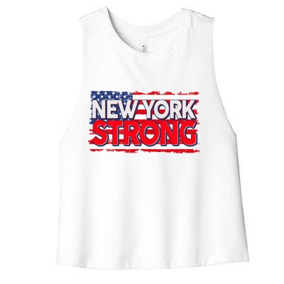 New York Strong Women's Racerback Cropped Tank