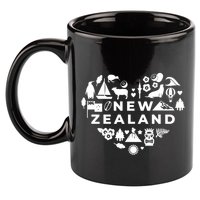 New Zealand Heart 11oz C Handle Ceramic Mug