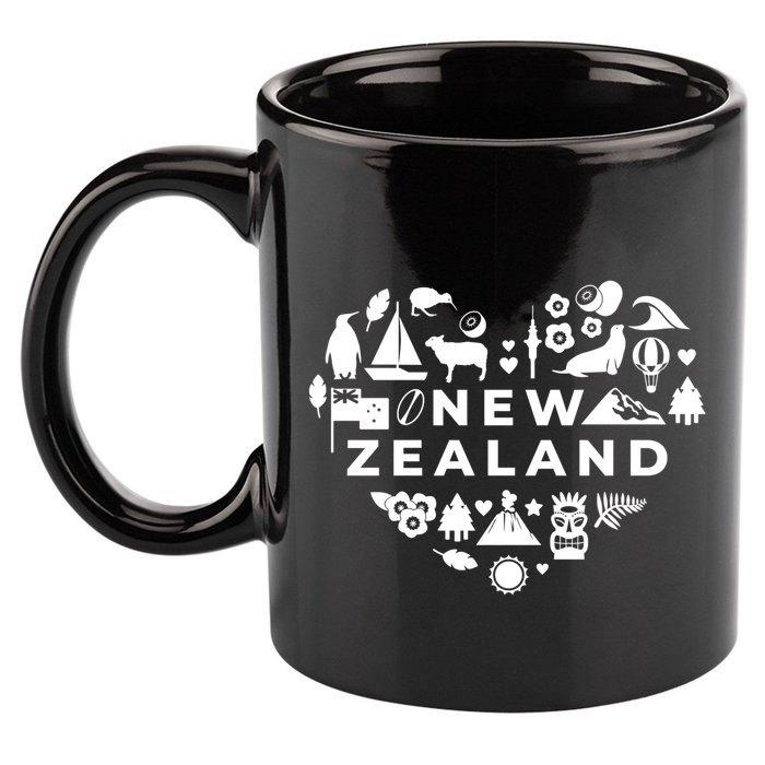 New Zealand Heart 11oz C Handle Ceramic Mug