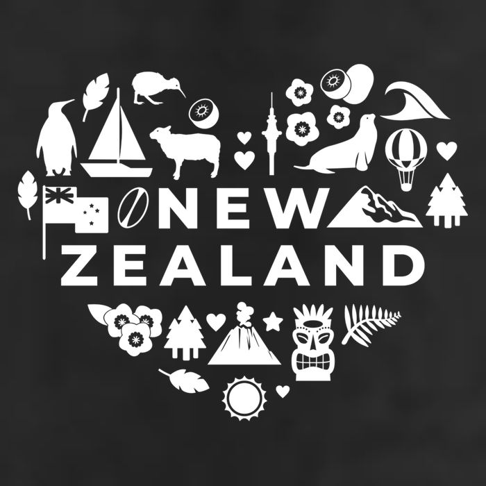 New Zealand Heart 11oz C Handle Ceramic Mug