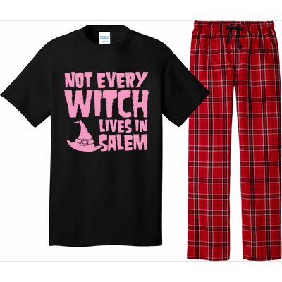 Not Every Witch Lives In Salem Cute Funny Wiccan Halloween Funny Gift Pajama Set