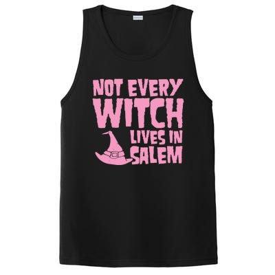 Not Every Witch Lives In Salem Cute Funny Wiccan Halloween Funny Gift PosiCharge Competitor Tank