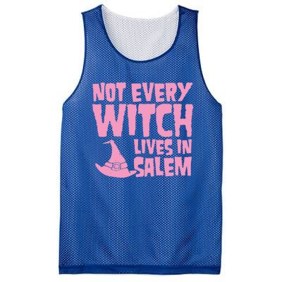 Not Every Witch Lives In Salem Cute Funny Wiccan Halloween Funny Gift Mesh Reversible Basketball Jersey Tank