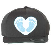 Newborn Feet Wool Snapback Cap