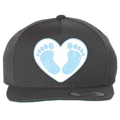 Newborn Feet Wool Snapback Cap