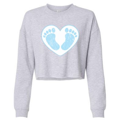 Newborn Feet Cropped Pullover Crew