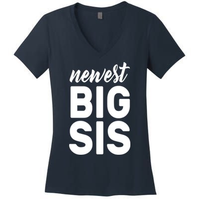Newest Big Sis Women's V-Neck T-Shirt