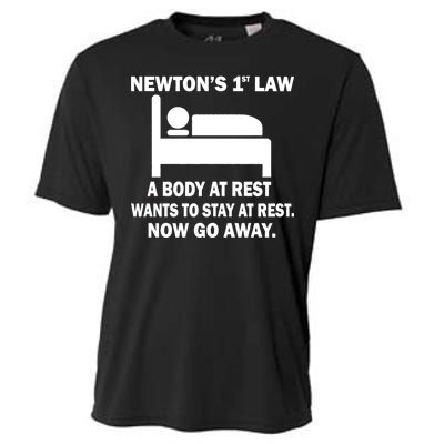 Newton's 1st Law A Body At Rest Cooling Performance Crew T-Shirt