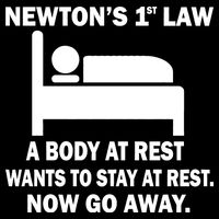 Newton's 1st Law A Body At Rest Hoodie