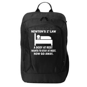 Newton's 1st Law A Body At Rest City Backpack