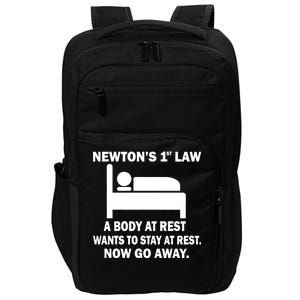 Newton's 1st Law A Body At Rest Impact Tech Backpack