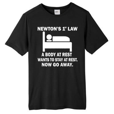 Newton's 1st Law A Body At Rest Tall Fusion ChromaSoft Performance T-Shirt