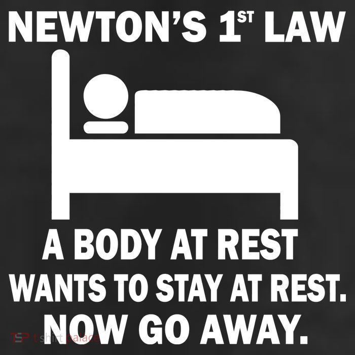 Newton's 1st Law A Body At Rest 11oz C Handle Ceramic Mug