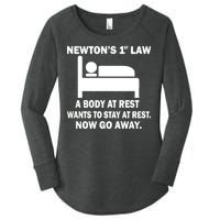 Newton's 1st Law A Body At Rest Women's Perfect Tri Tunic Long Sleeve Shirt