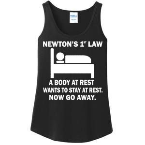 Newton's 1st Law A Body At Rest Ladies Essential Tank