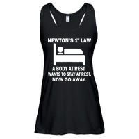 Newton's 1st Law A Body At Rest Ladies Essential Flowy Tank