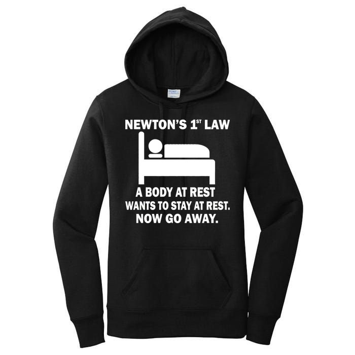 Newton's 1st Law A Body At Rest Women's Pullover Hoodie