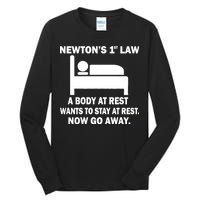 Newton's 1st Law A Body At Rest Tall Long Sleeve T-Shirt