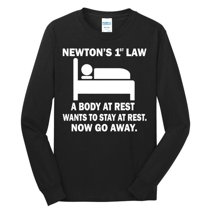 Newton's 1st Law A Body At Rest Tall Long Sleeve T-Shirt