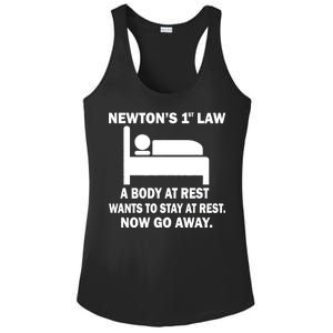 Newton's 1st Law A Body At Rest Ladies PosiCharge Competitor Racerback Tank