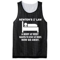 Newton's 1st Law A Body At Rest Mesh Reversible Basketball Jersey Tank