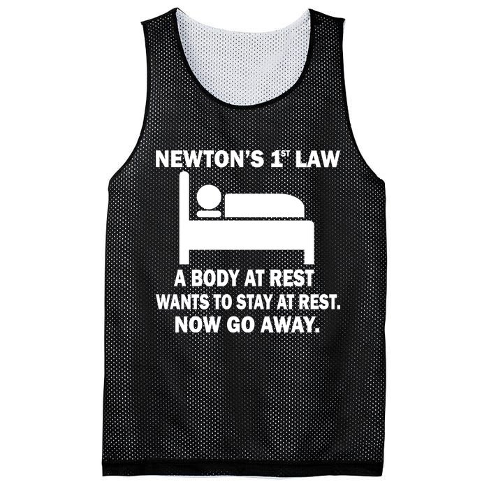 Newton's 1st Law A Body At Rest Mesh Reversible Basketball Jersey Tank